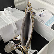 Chanel Shiny Crumpled Lambskin & Gold-Tone Metal Grey 18x29x2cm - 6