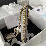 Chanel Shiny Crumpled Lambskin & Gold-Tone Metal Grey 18x29x2cm - 5