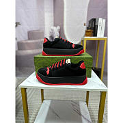 Gucci Screener Men's GG Platform Sneakers Black And Red - 1