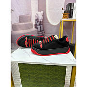 Gucci Screener Men's GG Platform Sneakers Black And Red - 2
