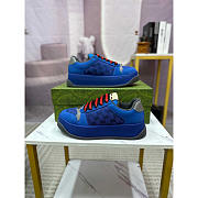 Gucci Screener Men's GG Platform Sneakers Blue - 1