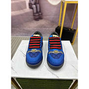 Gucci Screener Men's GG Platform Sneakers Blue - 4