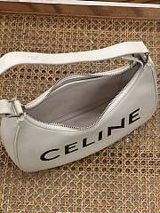 Celine Ava Bag In Smooth Calfskin White 23x14x7cm - 4