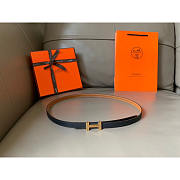 Hermes Slim Reversible Belt Black Brown - 1