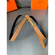 Hermes Slim Reversible Belt Black Brown - 3