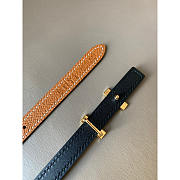 Hermes Slim Reversible Belt Black Brown - 5