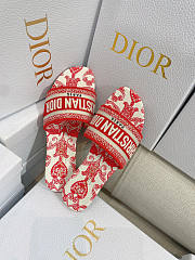 Dior Dway Slide Red Cotton Bandana - 1