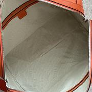 Gucci GG Embossed Leather Duffle Orange 45x29x25cm - 3