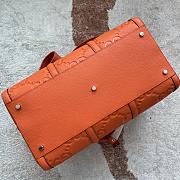 Gucci GG Embossed Leather Duffle Orange 45x29x25cm - 5