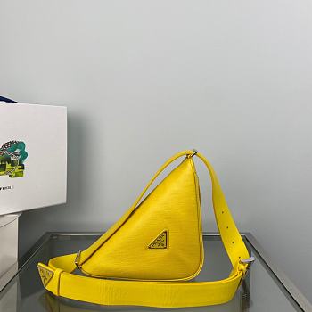 Prada Saffiano Leather Belt Bag Yellow 25x14x9cm