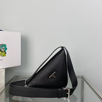 Prada Saffiano Leather Belt Bag Black 14x9x25cm