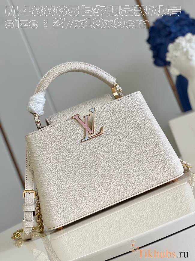 Louis Vuitton Capucines BB Quartz White 27x18x9cm - 1