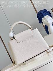 Louis Vuitton Capucines MM Quartz White 31.5x20x11cm  - 2