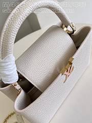 Louis Vuitton Capucines MM Quartz White 31.5x20x11cm  - 4