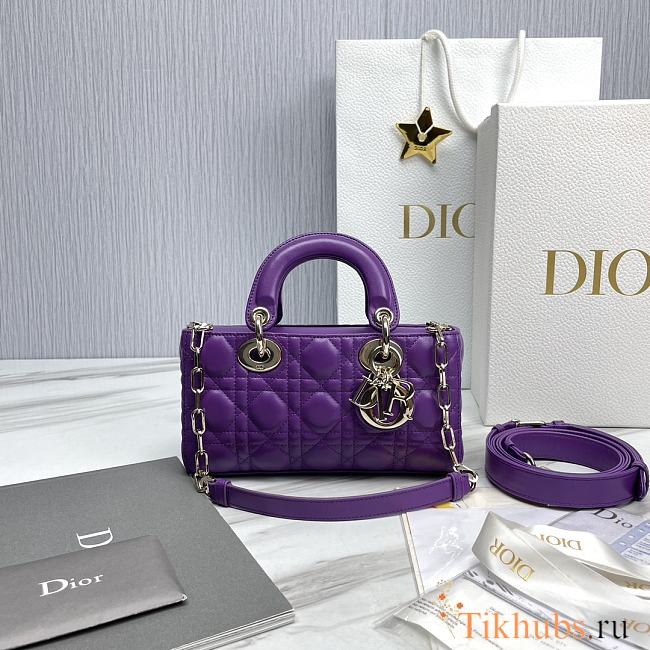 Dior Lady D-Joy Micro Bag Purple Cannage 16 x 9 x 5 cm  - 1