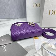 Dior Lady D-Joy Micro Bag Purple Cannage 16 x 9 x 5 cm  - 6