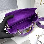 Dior Lady D-Joy Micro Bag Purple Cannage 16 x 9 x 5 cm  - 5