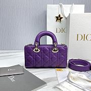 Dior Lady D-Joy Micro Bag Purple Cannage 16 x 9 x 5 cm  - 2