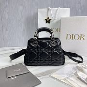 Lady Dior 95.22 Small Bag Full Black 25x10x16cm - 2