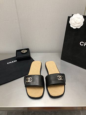 Chanel Black Slide