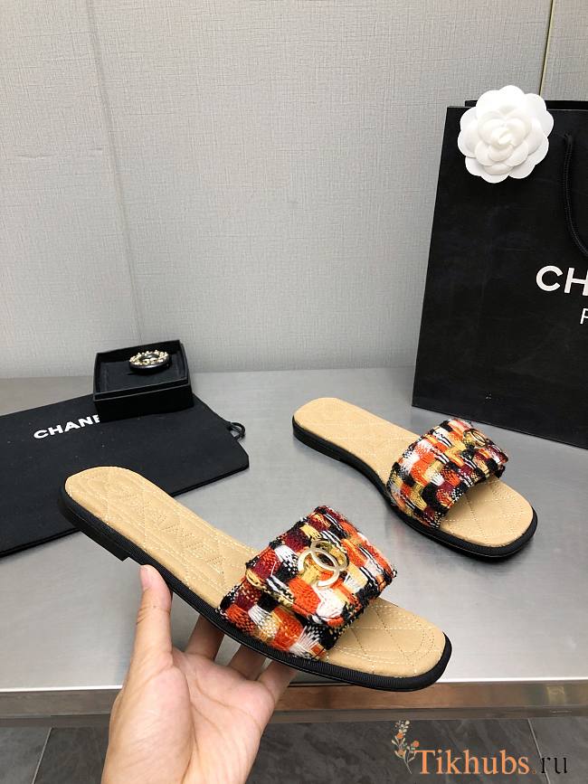 Chanel Mules Wool Tweed  - 1