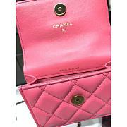 Chanel Jewel Hook Card Holder Pink 9x11cm - 6