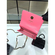Chanel Jewel Hook Card Holder Pink 9x11cm - 5