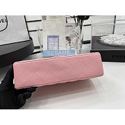Chanel Flap Bag Medium Pink Lambskin Silver 25cm - 6