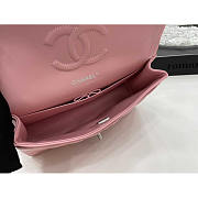 Chanel Flap Bag Medium Pink Lambskin Silver 25cm - 5
