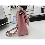 Chanel Flap Bag Medium Pink Lambskin Silver 25cm - 4
