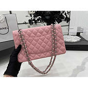 Chanel Flap Bag Medium Pink Lambskin Silver 25cm - 3