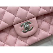 Chanel Flap Bag Medium Pink Lambskin Silver 25cm - 2