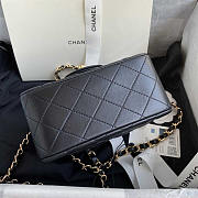 Chanel Mini Flap Bag Black Lambskin Gold 17cm - 6