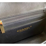 Chanel Mini Flap Bag Black Lambskin Gold 17cm - 5
