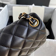 Chanel Mini Flap Bag Black Lambskin Gold 17cm - 4