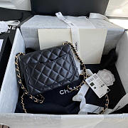 Chanel Mini Flap Bag Black Lambskin Gold 17cm - 3