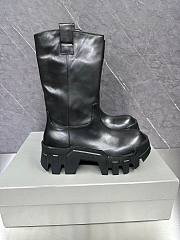 Balenciaga Bulldozer Leather Black Boots - 1