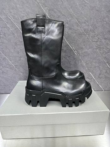 Balenciaga Bulldozer Leather Black Boots