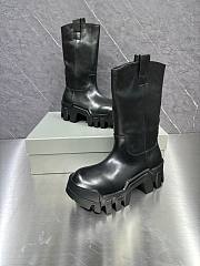 Balenciaga Bulldozer Leather Black Boots - 4