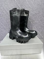 Balenciaga Bulldozer Leather Black Boots - 5