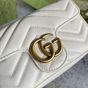 Gucci GG Marmont Matelasse Super Mini Bag White 16.5x10x5cm - 3