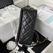 Chanel Small Folding Bag Lambskin Black Gold 15 × 21.5 × 7 cm  - 5