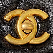 Chanel Small Folding Bag Lambskin Black Gold 15 × 21.5 × 7 cm  - 2