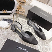 Chanel Slingback Black Sandal - 1