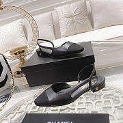 Chanel Slingback Black Sandal - 5