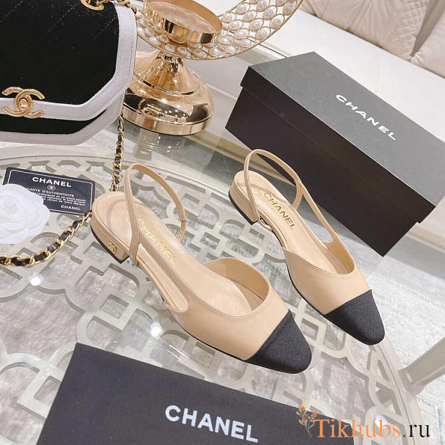 Chanel Slingback Beige Sandal - 1