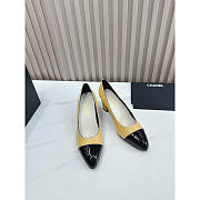 Chanel Pumps Patent Calfskin Yellow & Black 5cm - 2