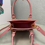 Prada Saffiano Leather Handbag Pink 19x17x6cm - 5