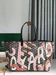 Goyard Saint Louis PM Bag Lettres Camouflage Black Pink 34x15x28cm - 2