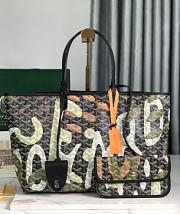 Goyard Saint Louis PM Bag Lettres Camouflage Black Green 34x15x28cm - 1